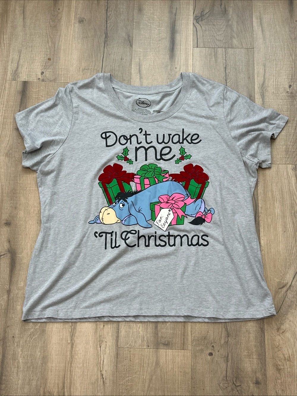 DISNEY EEYORE Winnie the Pooh Christmas t-shirt 3X Walt Disney world EUC